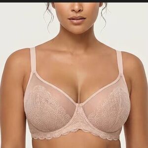 Lace Underwire Bra in Natural Nude